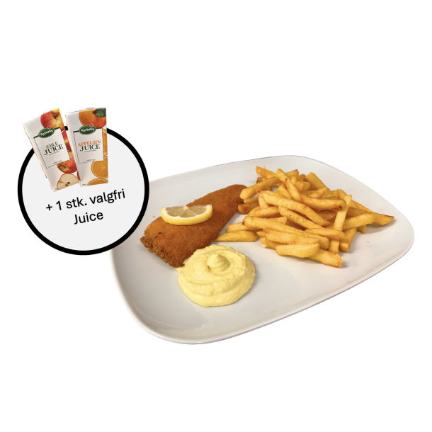 BrneFiskefilet m. Pommes Frites