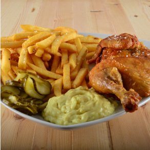  Kylling m/pomfritter