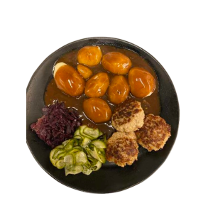 Hvide kartofler m/frikadeller 