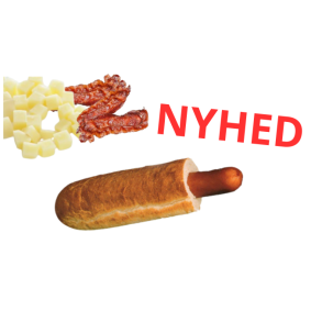 Fransk hotdog m. Bacon & Ost